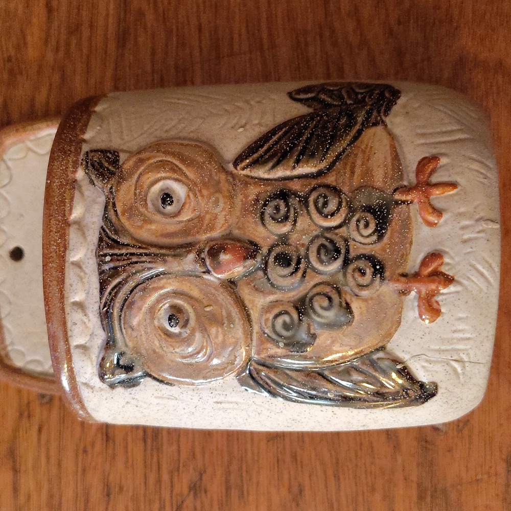 Vintage Owl Wall Pocket Pottery Planter Counterpoint Japan 5" - Picture 2 of 4
